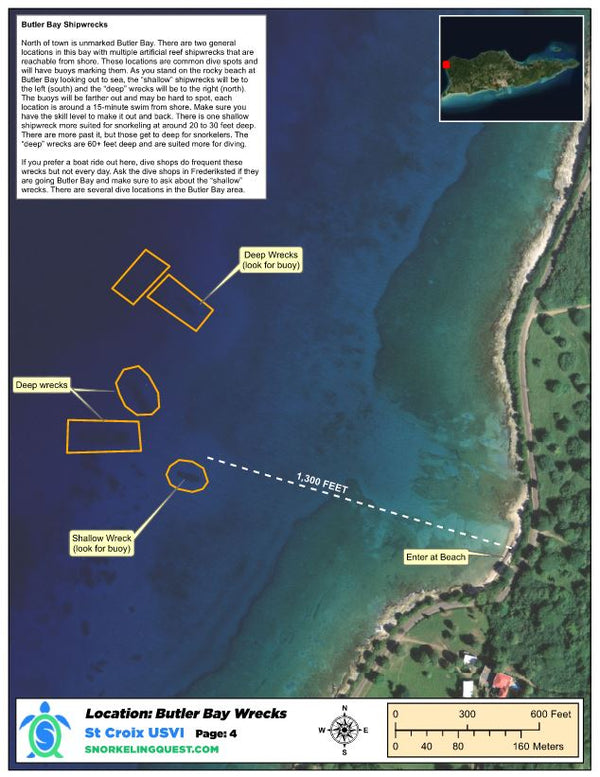 Snorkeling Quest St Croix Usvi Snorkeling Map 1259