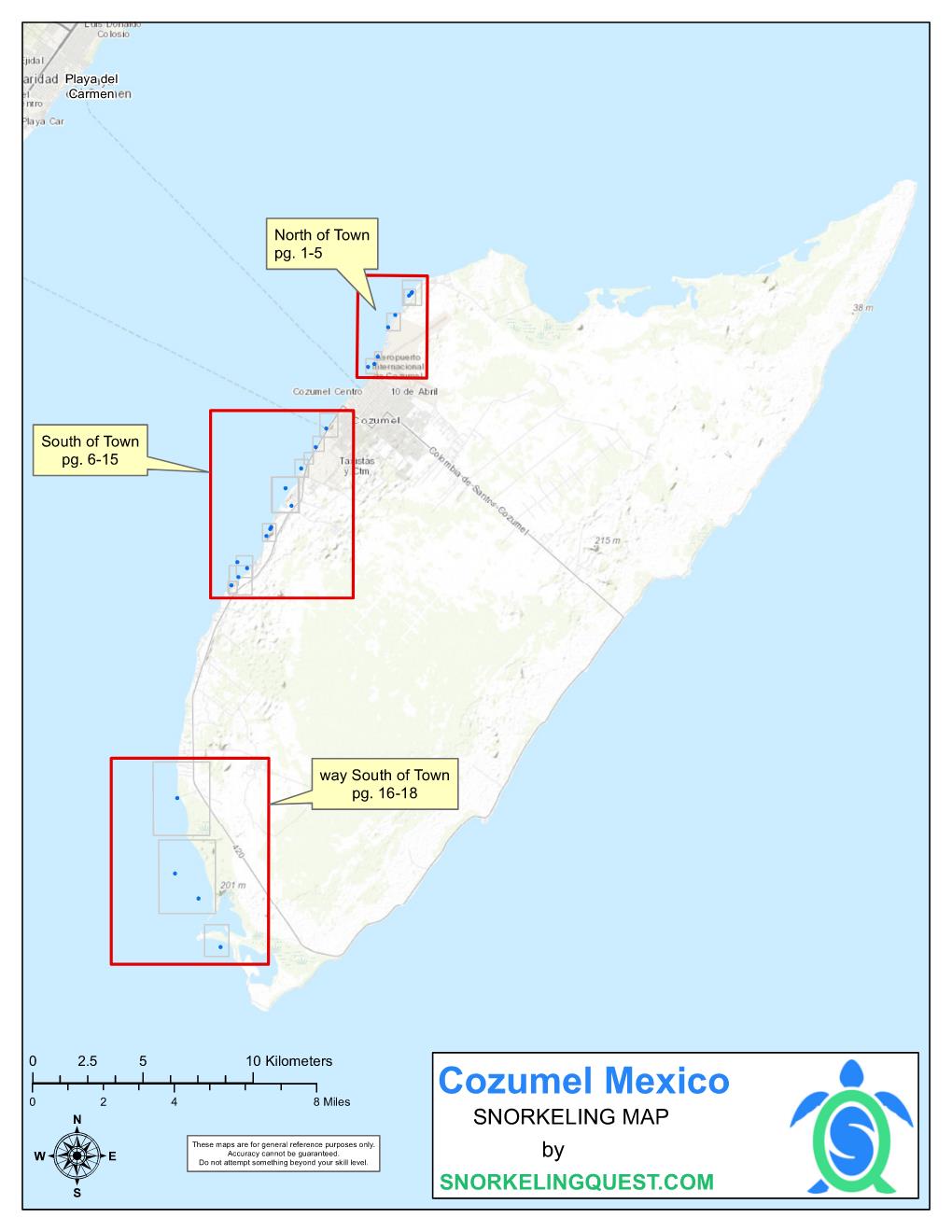 Cozumel Snorkeling Map