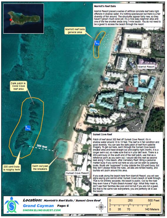Grand Cayman Snorkeling Map